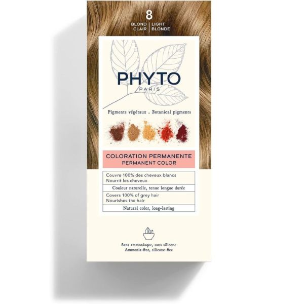 Phyto PhytoColor Coloration Permanente Aux Pigments Végétaux N°8 Blond Clair