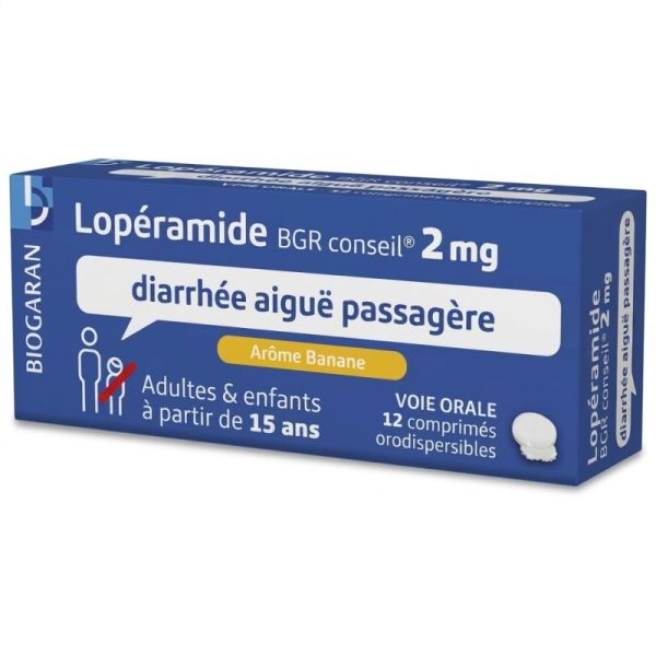 Biogaran Lopéramide Bgr Conseil 2 mg Boîte de 12 comprimés orodispersibles