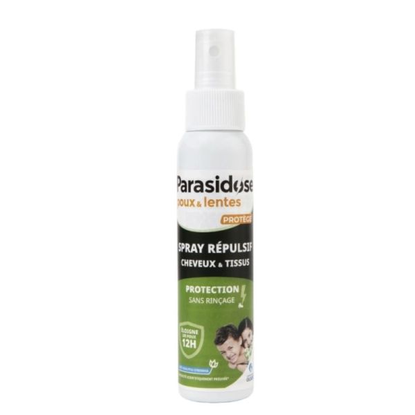 Parasidose Spray répulsif anti-poux 100 ml - Protection jusqu'à 12 h pour cheveux et tissus