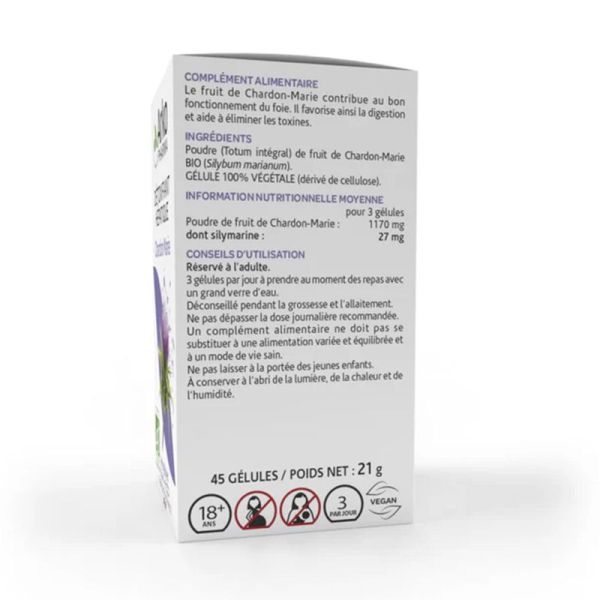 Arkopharma Arkogélules Chardon Marie Bio 45 gélules
