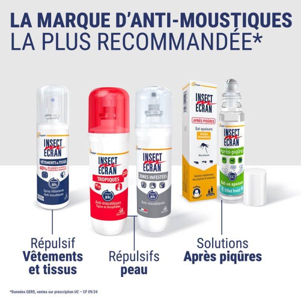 Insect Ecran Anti-moustiques Tropiques Spray Répulsif - 2x75ml - Longue durée pour zones tropicales