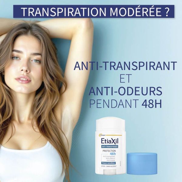Etiaxil Anti-transpirant Protection 48h Peaux Sensibles Stick - 40ml