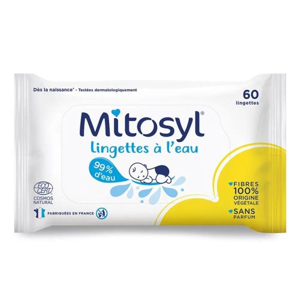 Mitosyl Lingettes à l'Eau - 60 Lingettes