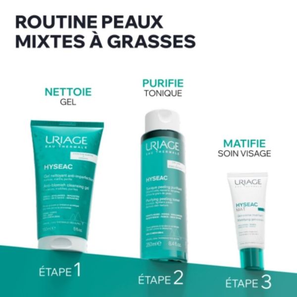 Uriage Hyséac Mat' Gel Crème matifiant 40 ml - Matifie, hydrate et resserre les pores