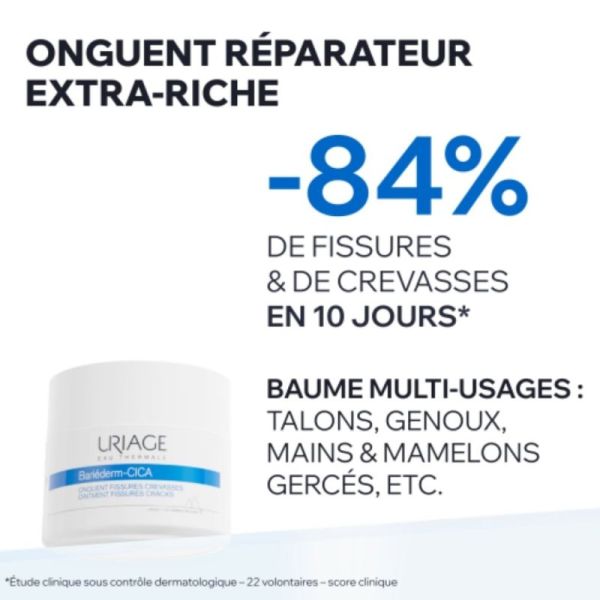 Uriage Bariéderm Cica Onguent Fissures Crevasses - 40 ml - Soin Réparateur Peaux Irritées