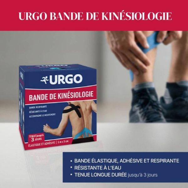 URGO Bande de Kinésiologie Soutien Musculaire - 5m × 5cm