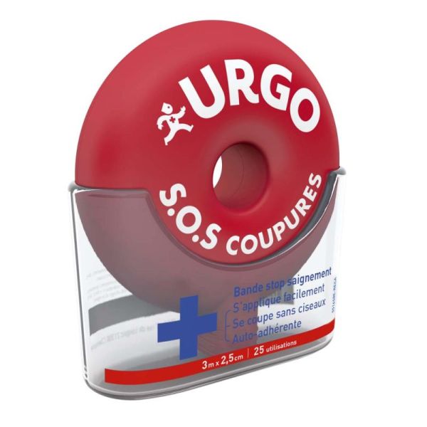 URGO SOS Coupures Bande Stop Saignement - 3m × 2,5cm