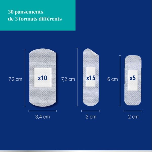 Urgo Pansements Peau Sensible+ - 3 Formats - 30 pansements