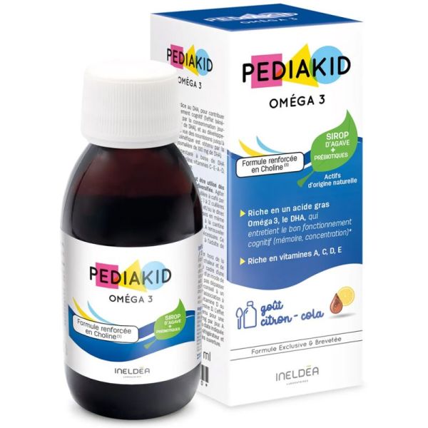 Pédiakid Sirop Oméga 3 125 ml – Mémoire et concentration de l'enfant