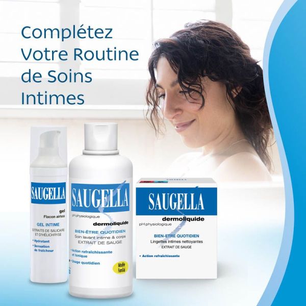 Saugella Dermoliquide Gel Lavant Intime 750 ml - Confort et Équilibre Intime, Anti-Odeurs