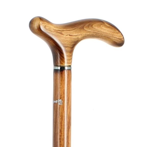 Cannes Fayet Canne de Marche En Hêtre Flambé Poignée Crochet en Érable