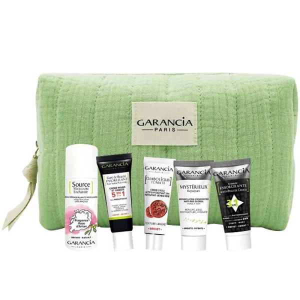 Garancie Trousse de Voyage 2024 - Rituel Beauté Complet - 5 Produits Essentiels + 1 Trousse OFFERTE