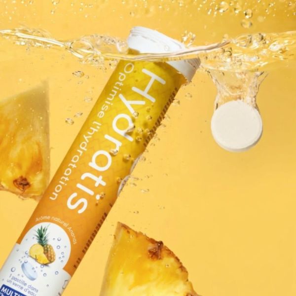 Hydratis Ananas 10 pastilles - Hydratation optimisée et récupération musculaire