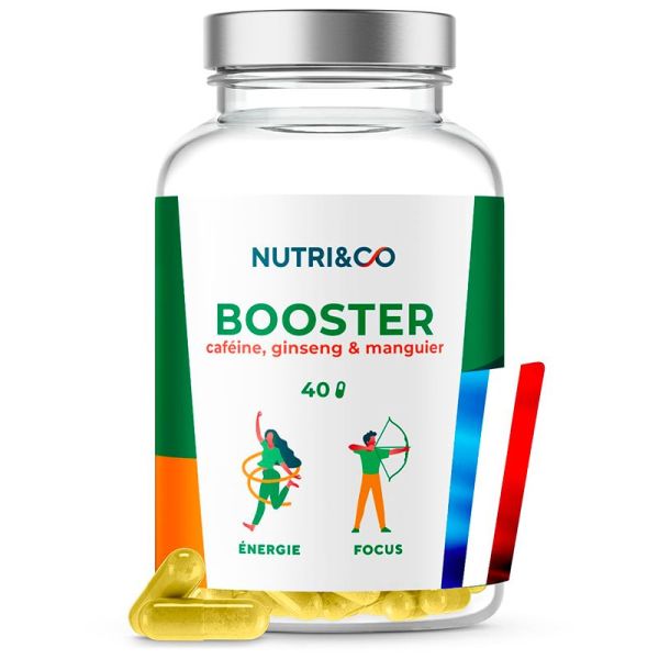 Nutri&Co Booster - 40 gélules - Énergie, concentration et vitalité durable