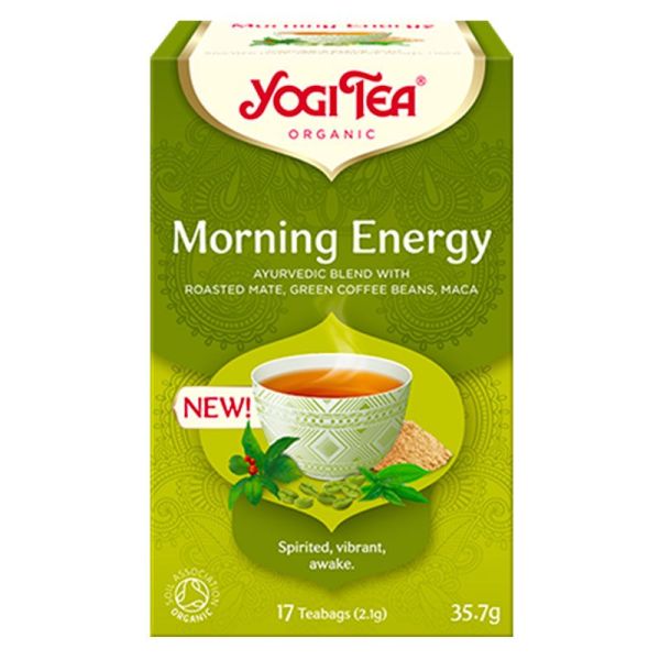 Yogi Tea Morning Energy - Trio Énergisant Naturel de Maté - 17 sachets