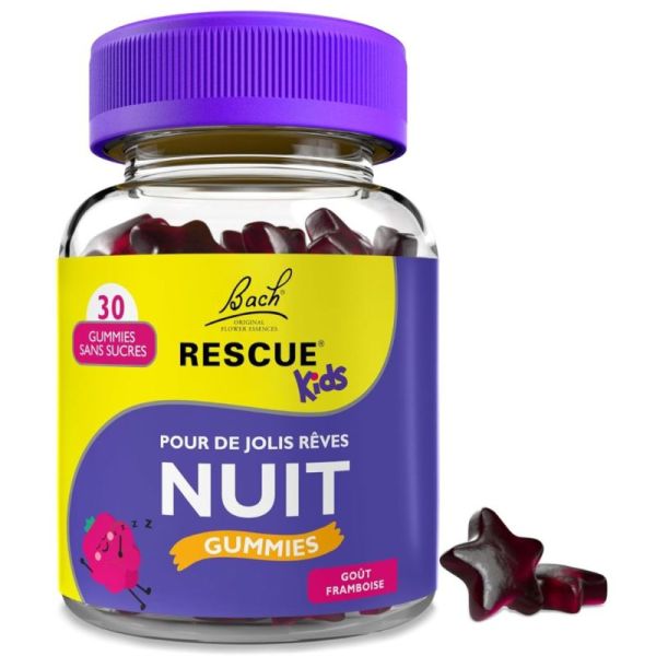 Rescue Nuit Kids Jolis Rêves Gummies Sommeil Framboise Dès 3 Ans - 30 Gummies