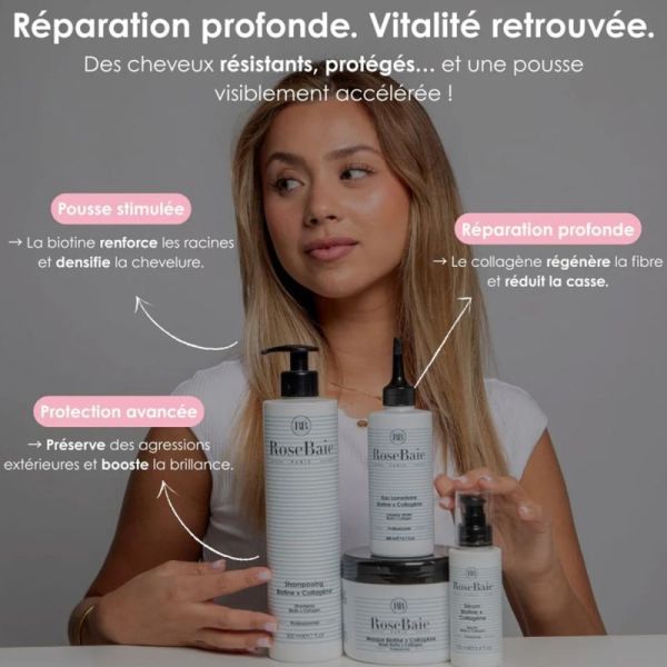 RoseBaie Sérum Biotine x Collagène 100ml – Croissance et réparation