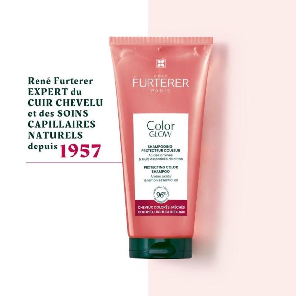 René Furterer Color Glow Shampoing Protecteur Couleur - 200 ml - Cheveux Colorés ou Méchés