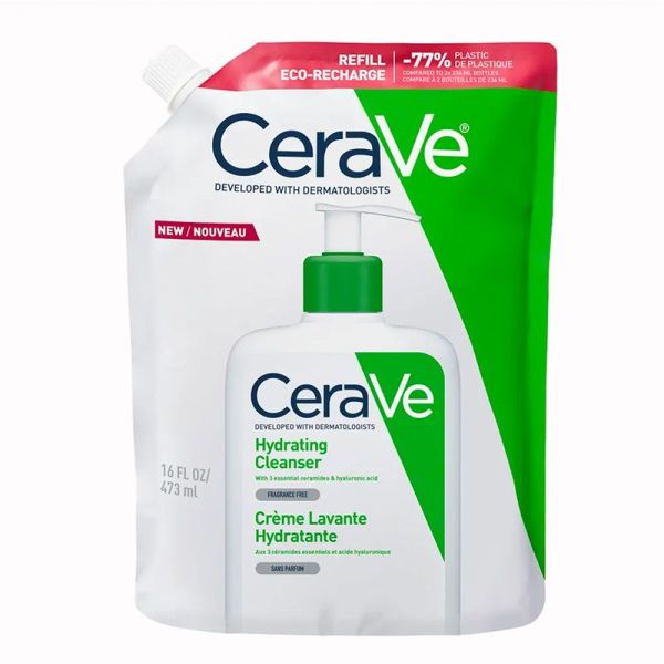 Cerave Cleanse Corps Eco Recharge Crème Lavante Hydratante - 473 ml - Peaux Normales à Sèches