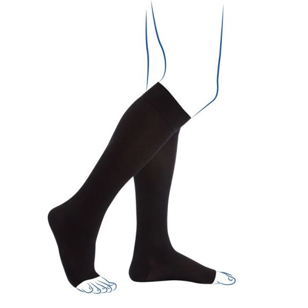 Thuasne Venoflex City Confort Fil d'Écosse Chaussettes de Contention Classe 2 Pieds Ouverts Normal – Élégance et confort