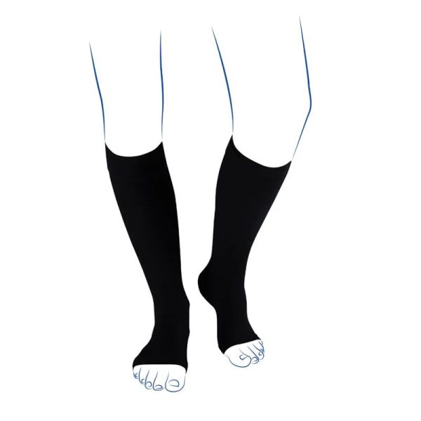 Thuasne Venoflex City Confort Fil d'Écosse Chaussettes de Contention Classe 2 Pieds Ouverts Normal – Élégance et confort