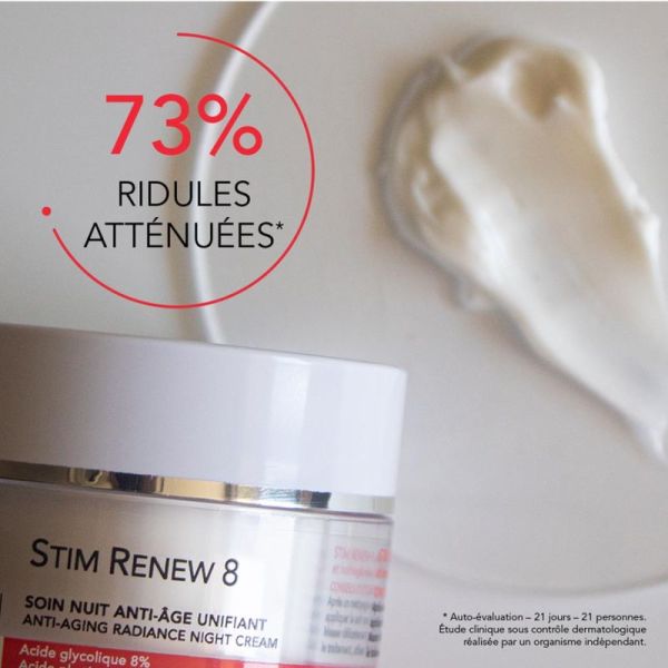 Eneomey Stim Renew 8 - Soin Nuit Anti-Âge Unifiant 50 ml - Dès 25 Ans - Peau Radieuse au Réveil