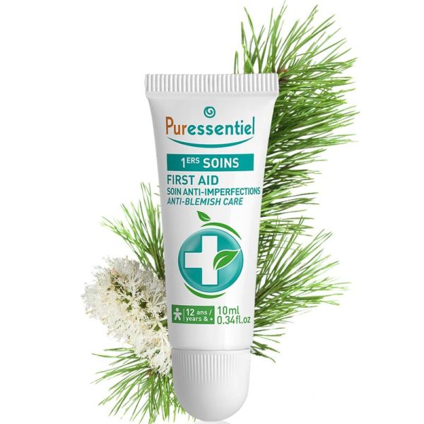 Puressentiel SOS Peau Soin Anti-Imperfections 10 ml – Purifie, assèche les boutons et atténue les imperfections