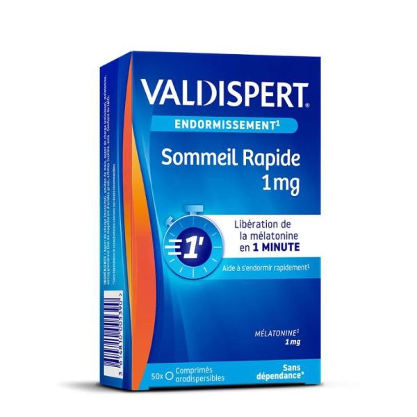 Valdispert Melatonine 1mg Sommeil Rapide - 50 Comprimés