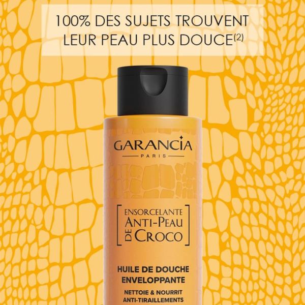 Garancia Ensorcelante Anti-Peau de Croco Huile de Douche Enveloppante 400 ml – Soin lavant relipidant anti-tiraillements