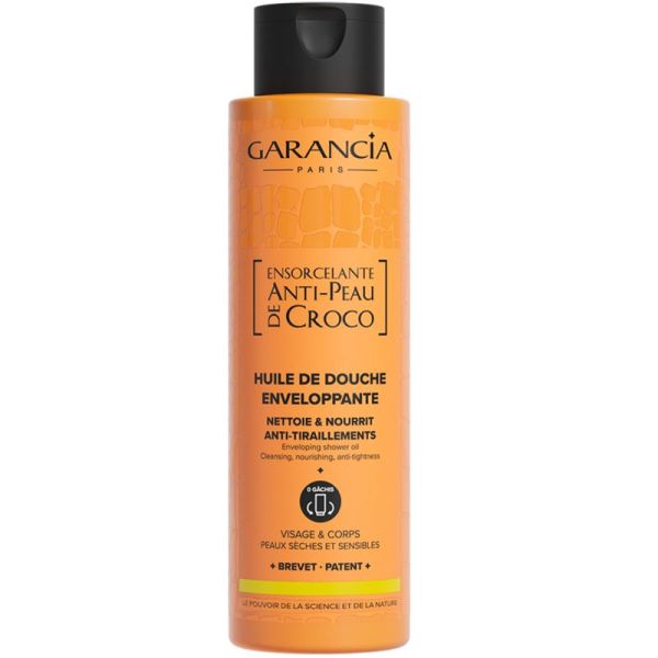 Garancia Ensorcelante Anti-Peau de Croco Huile de Douche Enveloppante 400 ml – Soin lavant relipidant anti-tiraillements