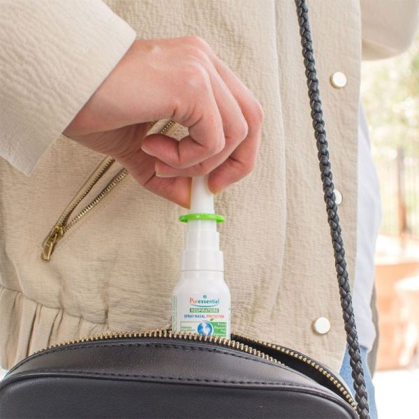 Puressentiel Respiratoire Spray Nasal Protection Allergies 20 ml – Barrière anti-allergènes, prévient les éternuements et l'obstruction