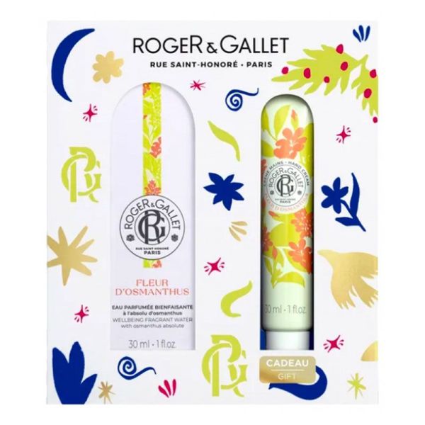 Roger & Gallet Coffret Fleur d'Osmanthus - Eau Parfumée Bienfaisante 30 ml + Crème Mains 30ml OFFERTE