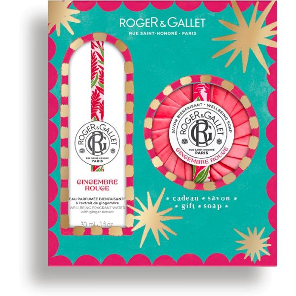 Roger & Gallet Gingembre Rouge Eau Parfumée Bienfaisante 30 ml + Savon Bienfaisant 100 g OFFERT