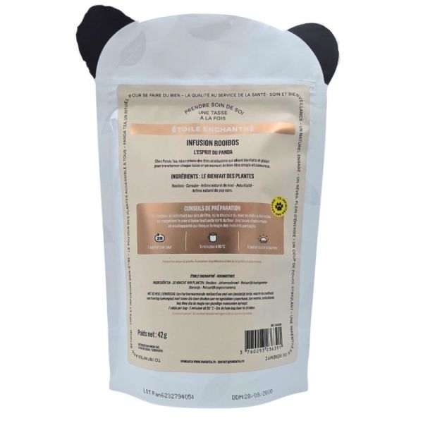 Panda Tea Étoile Enchanthé Infusion Rooibos 28 sachets - Boisson réconfortante miel et anis