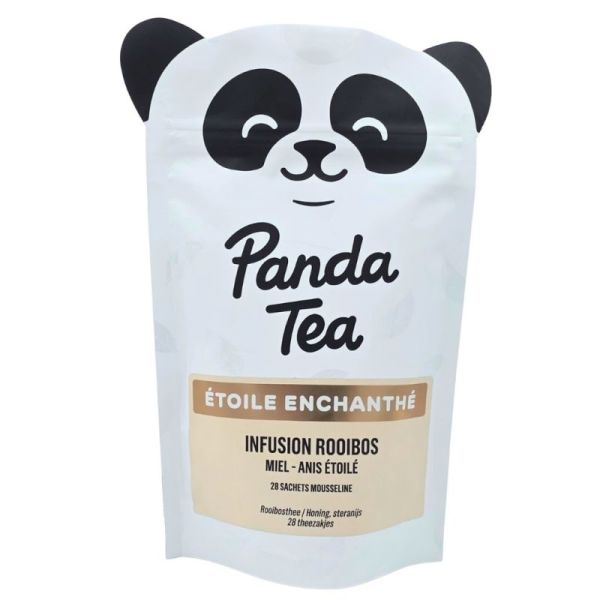 Panda Tea Étoile Enchanthé Infusion Rooibos 28 sachets - Boisson réconfortante miel et anis