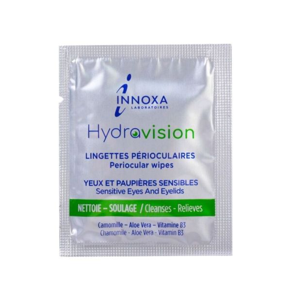Innoxa Hydravision Lingettes Périoculaires 20 lingettes – Hygiène et apaisement