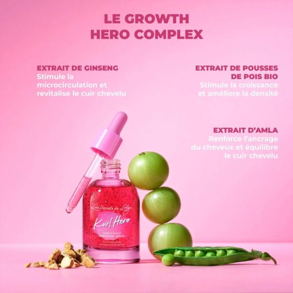 Les Secrets de Loly Kurl Hero Sérum Anti-Chute Croissance et Densifiant 50ml – Cheveux texturés