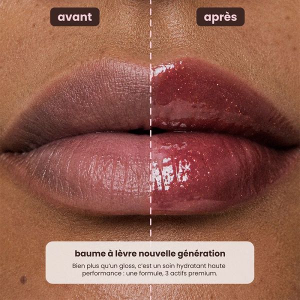 Paalm Baume à Lèvres Hydrakiss Sugar Cherry 15 ml – Baume à lèvres peptides, HA et phyto-plumper rose foncé glossy