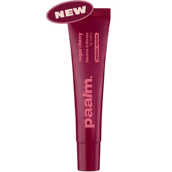 Paalm Baume à Lèvres Hydrakiss Sugar Cherry 15 ml – Baume à lèvres peptides, HA et phyto-plumper rose foncé glossy
