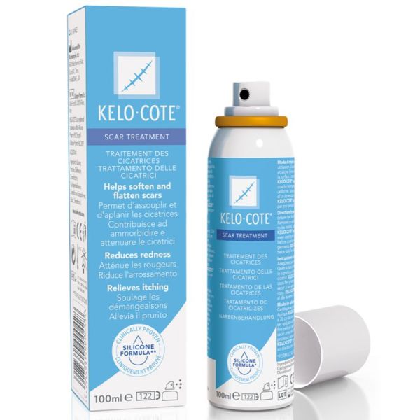 Kelo-Cote Spray pour Cicatrices 100ml – Traitement silicone et format étendu sans contact
