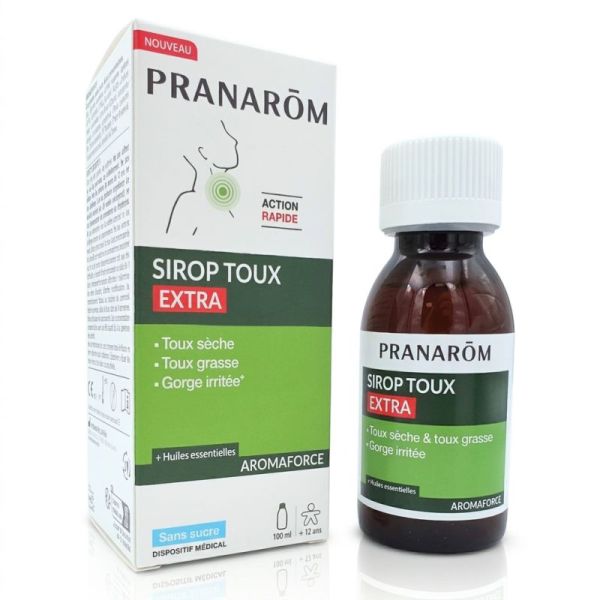 Pranarôm Aromaforce Extra Sirop Toux 100 ml - Soulagement des types de toux