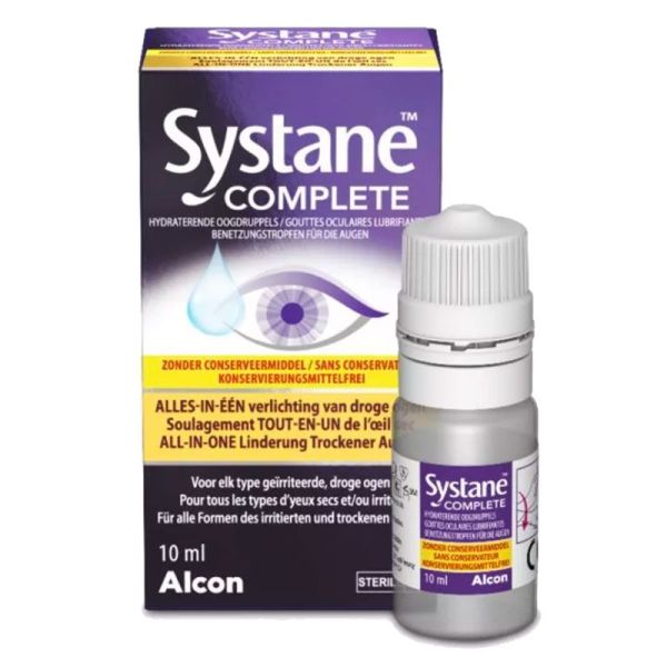 Alcon Systane Complete - Gouttes Oculaires - Sécheresse, Irritation et Fatigue des Yeux - 10 ml