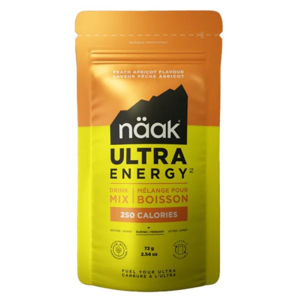 Naak Ultra Energy Mélange pour Boisson Énergisante Pêche Abricot 72g – Hydratation et endurance