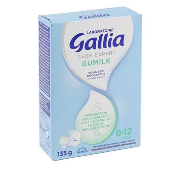 GALLIA - Bébé Expert Gumilk - Préparation Épaississante pour Lait Infantil - En cas de Régurgitations - 0/12 mois - 135 g