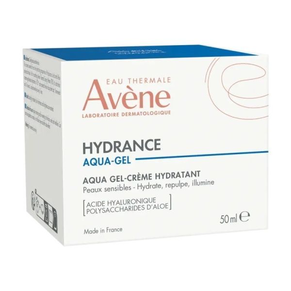 Avène Hydrance Aqua-Gel Crème Hydratant - 50 ml - Hydratation intense et multi-usage peaux sensibles