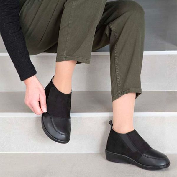 Gibaud CHUT Pisa Noir - Chaussures Confort Femme Pieds Déformés