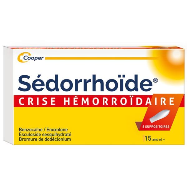 Sédorrhoïde Crise hémorroïdaire 8 suppositoires