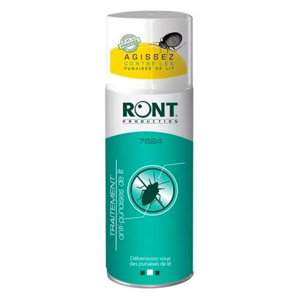 Ront Traitement Anti-Punaise de Lit Aérosol - Élimine Les Punaises De Lit - 400ml