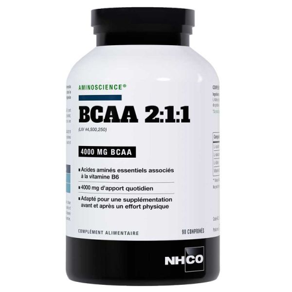 NHCO BCAA 2:1:1 Récupération - 90 comprimés - Récupération musculaire avant et après l’effort