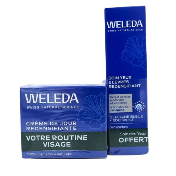 Weleda Duo Routine Visage Crème de Jour Redensifiante 40 ml + Soin Yeux & Lèvres 10 ml offert - Anti-âge redensifiant